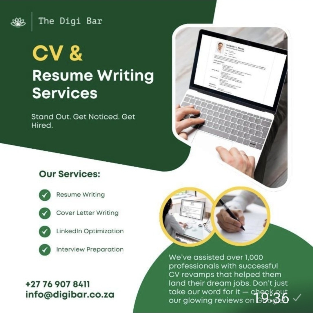 The Digi Bar - CV and resume writing services. Tap to message on WhatsApp.